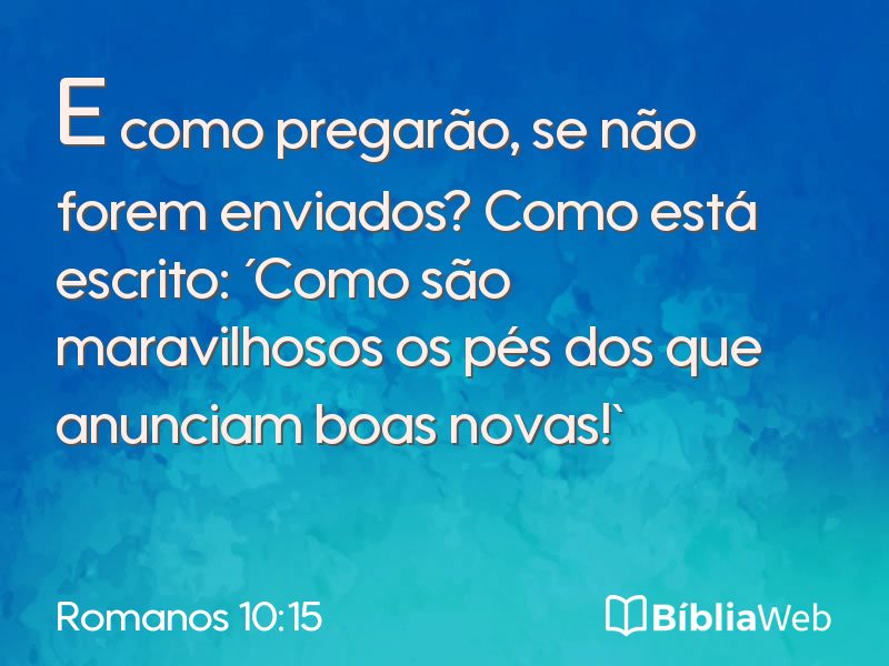 Romanos 10:15 em imagem para compartilhar