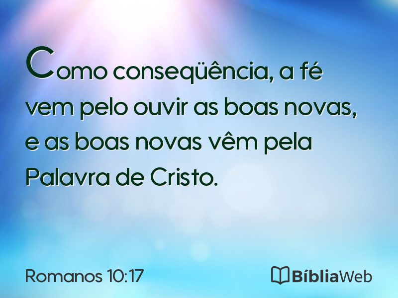 Romanos 10:17 em imagem para compartilhar