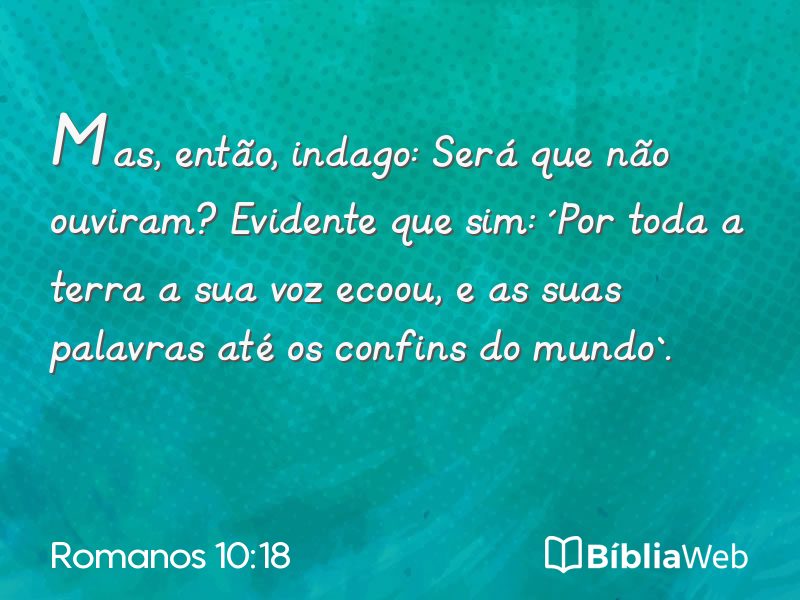 Romanos 10:18 em imagem para compartilhar