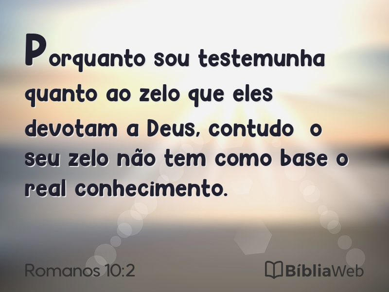 Romanos 10:2 em imagem para compartilhar