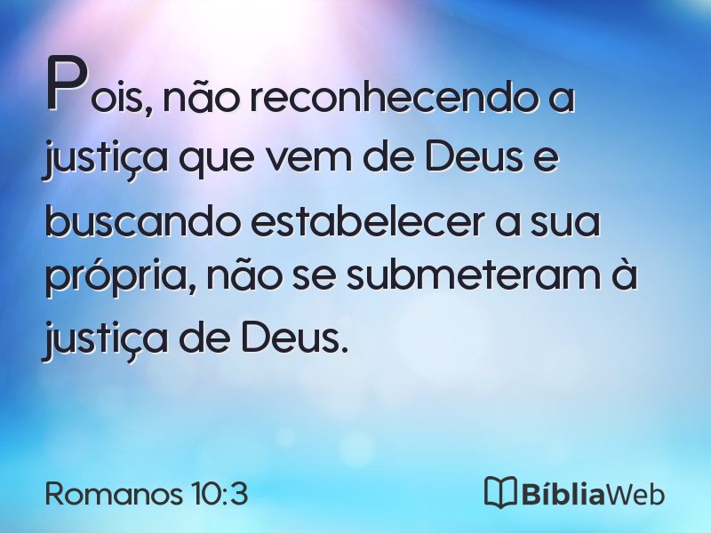Romanos 10:3 em imagem para compartilhar