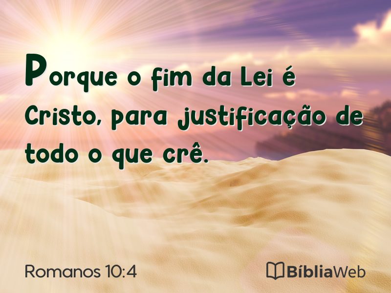 Romanos 10:4 em imagem para compartilhar