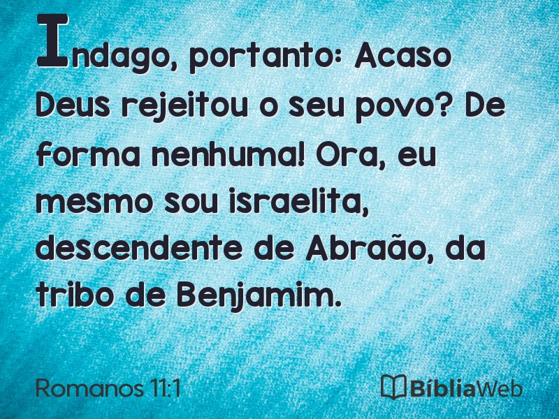 Romanos 11:1 em imagem para compartilhar