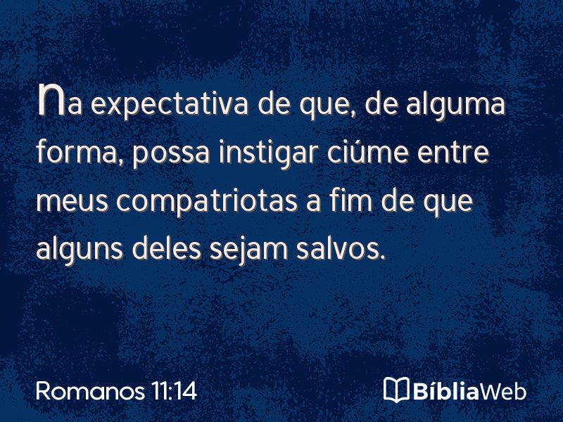 Romanos 11:14 em imagem para compartilhar