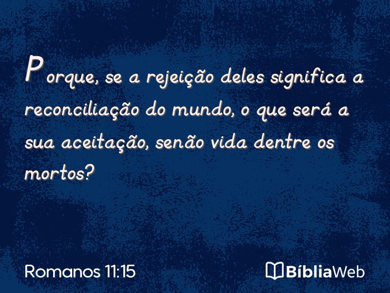 Romanos 11:15 em imagem para compartilhar