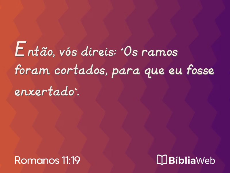 Romanos 11:19 em imagem para compartilhar