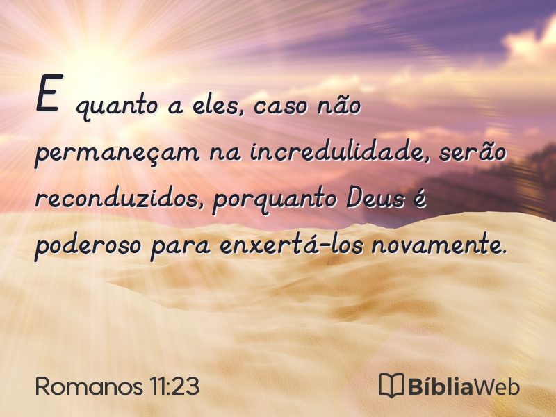 Romanos 11:23 em imagem para compartilhar