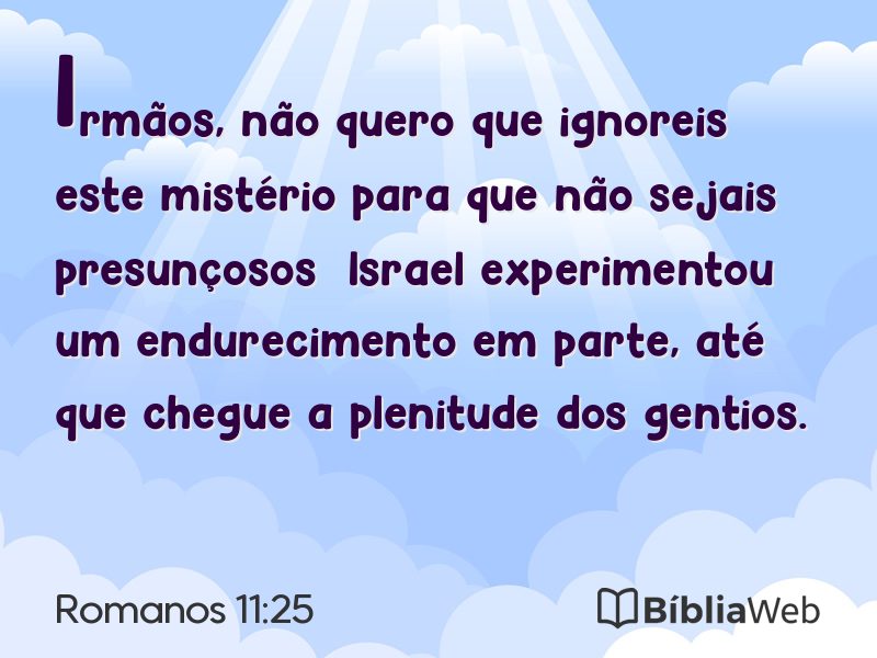 Romanos 11:25 em imagem para compartilhar