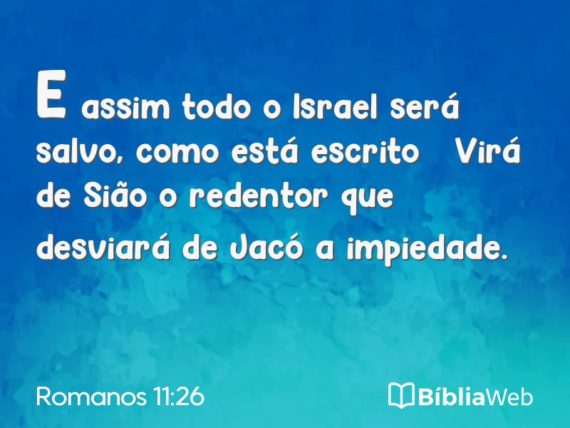 Romanos 11:26 em imagem para compartilhar