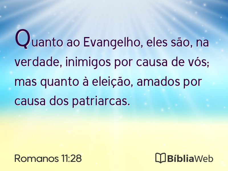 Romanos 11:28 em imagem para compartilhar