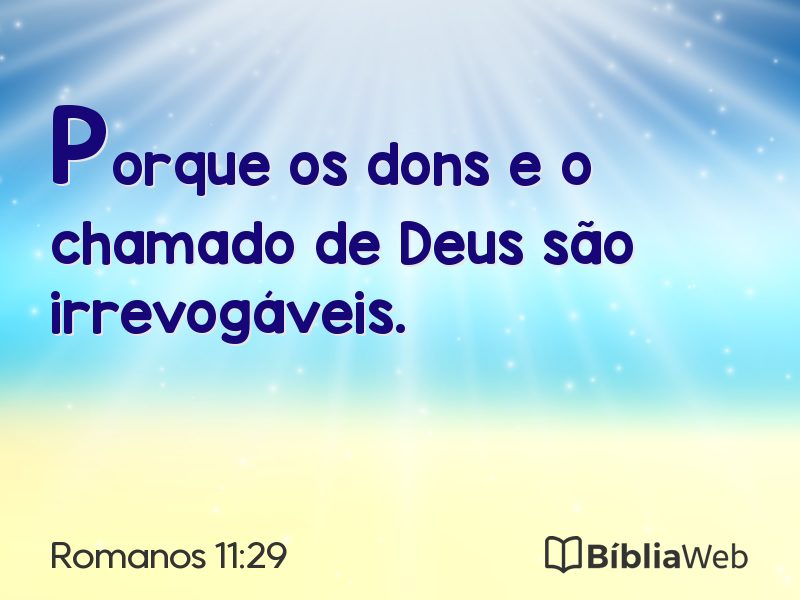 Romanos 11:29 em imagem para compartilhar