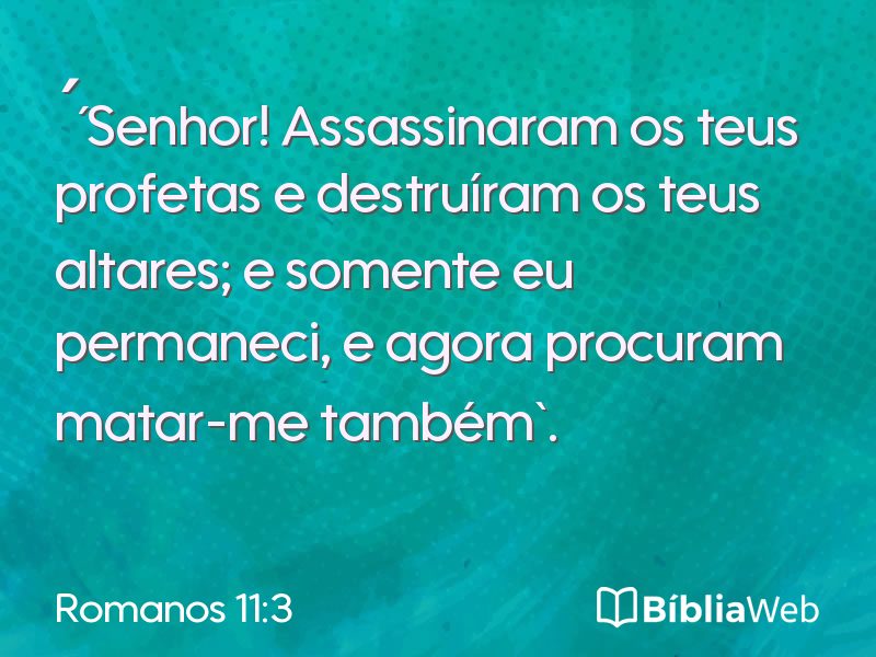 Romanos 11:3 em imagem para compartilhar