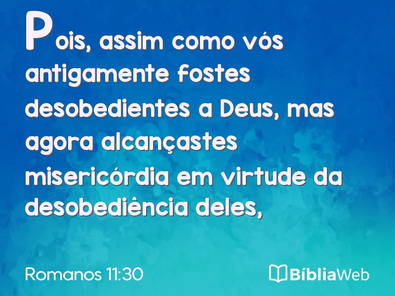 Romanos 11:30 em imagem para compartilhar