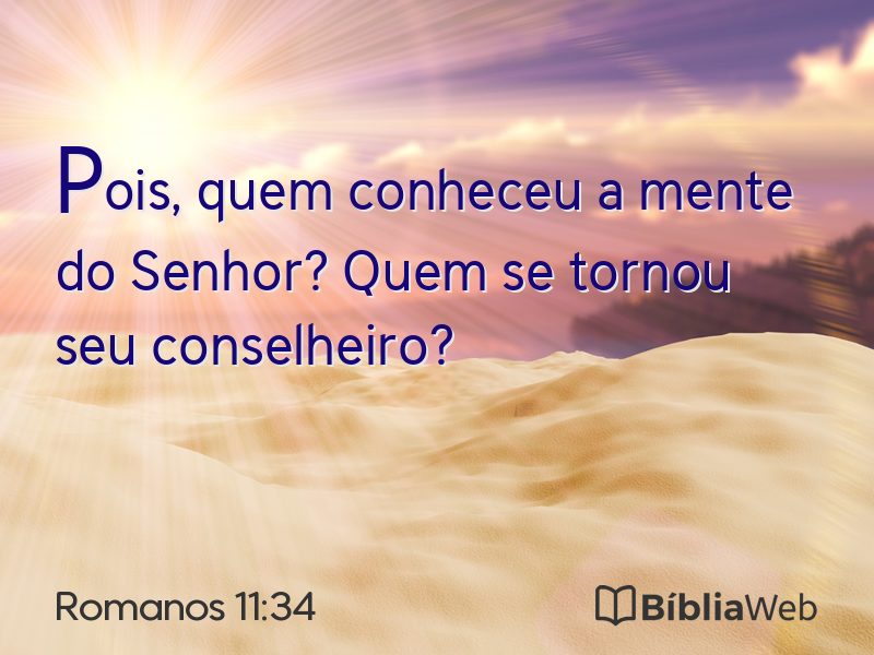 Romanos 11:34 em imagem para compartilhar