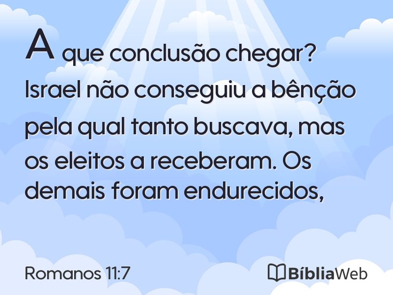 Romanos 11:7 em imagem para compartilhar