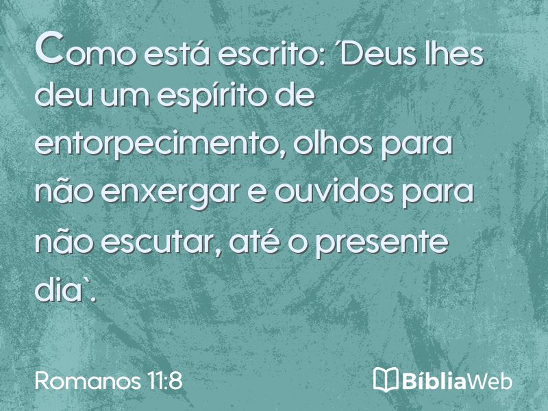 Romanos 11:8 em imagem para compartilhar