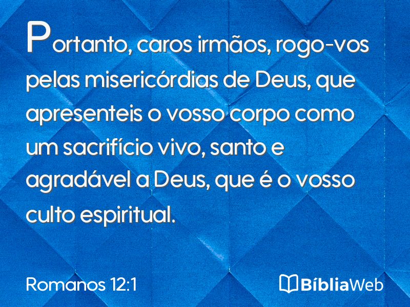 Romanos 12:1 em imagem para compartilhar