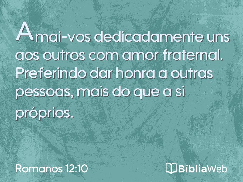 Romanos 12:10 em imagem para compartilhar