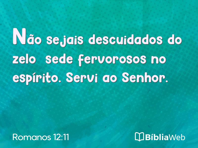 Romanos 12:11 em imagem para compartilhar