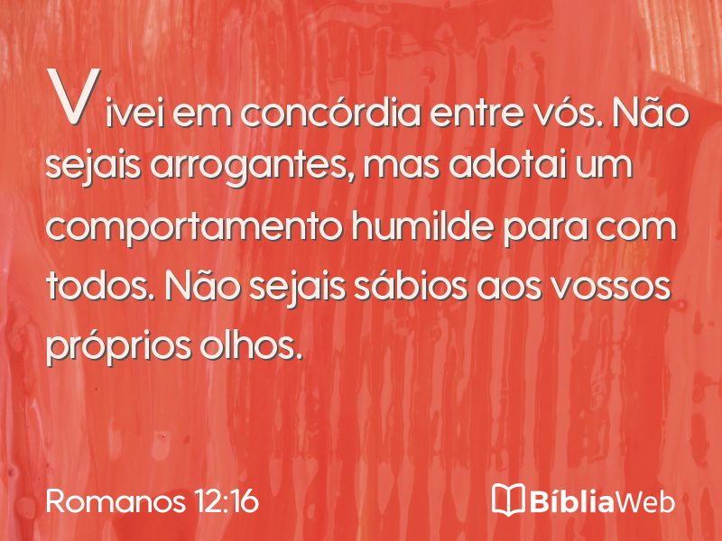 Romanos 12:16 em imagem para compartilhar