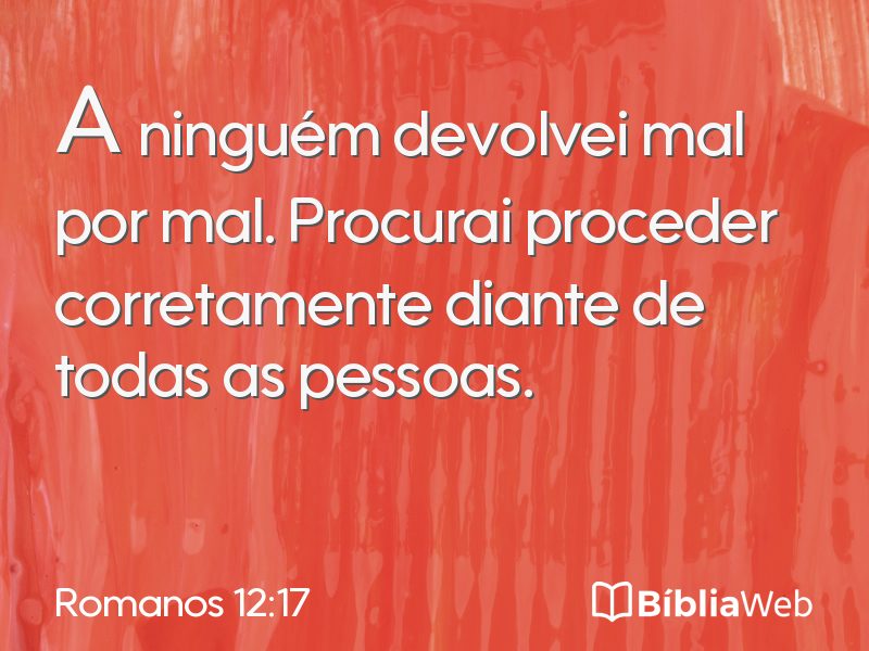 Romanos 12:17 em imagem para compartilhar