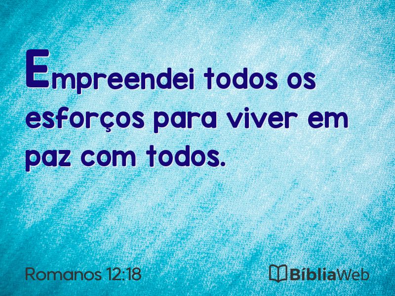 Romanos 12:18 em imagem para compartilhar