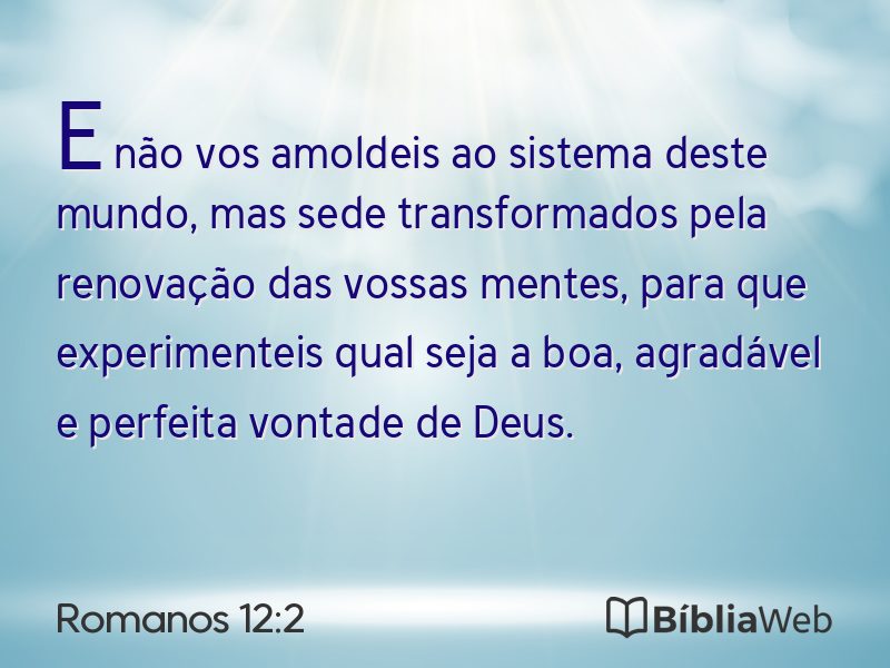 Romanos 12:2 em imagem para compartilhar