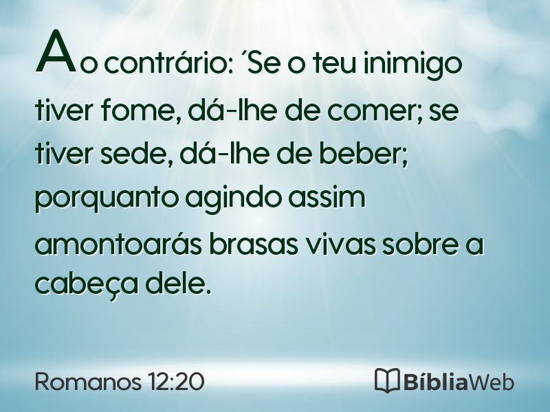 Romanos 12:20 em imagem para compartilhar