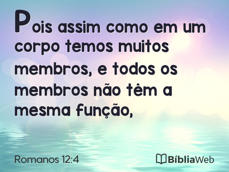 Romanos 12:4 em imagem para compartilhar