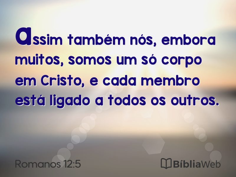 Romanos 12:5 em imagem para compartilhar