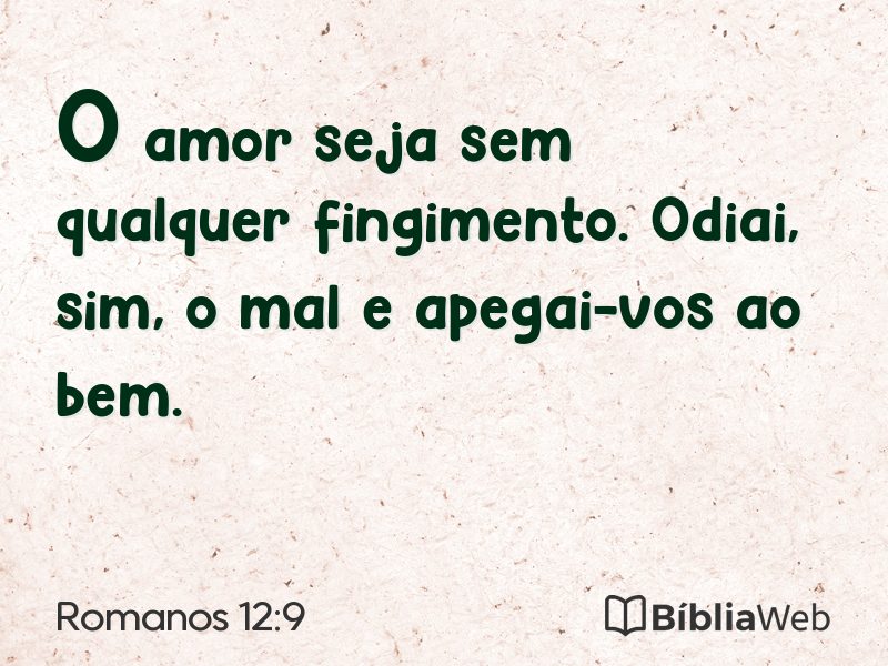 Romanos 12:9 em imagem para compartilhar