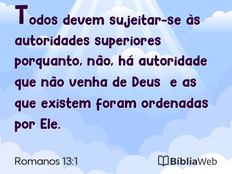 Romanos 13:1 em imagem para compartilhar