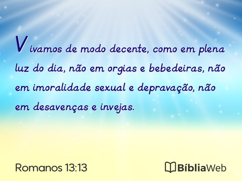 Romanos 13:13 em imagem para compartilhar