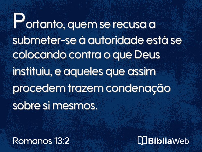 Romanos 13:2 em imagem para compartilhar