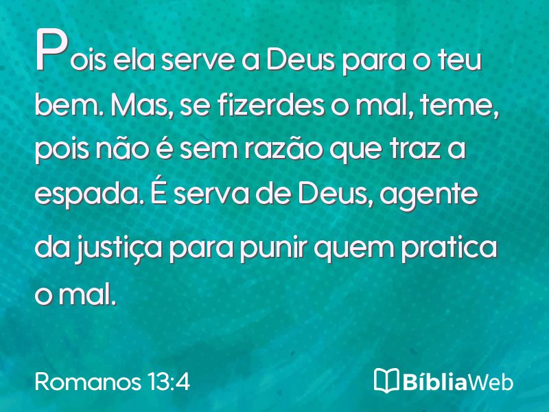 Romanos 13:4 em imagem para compartilhar