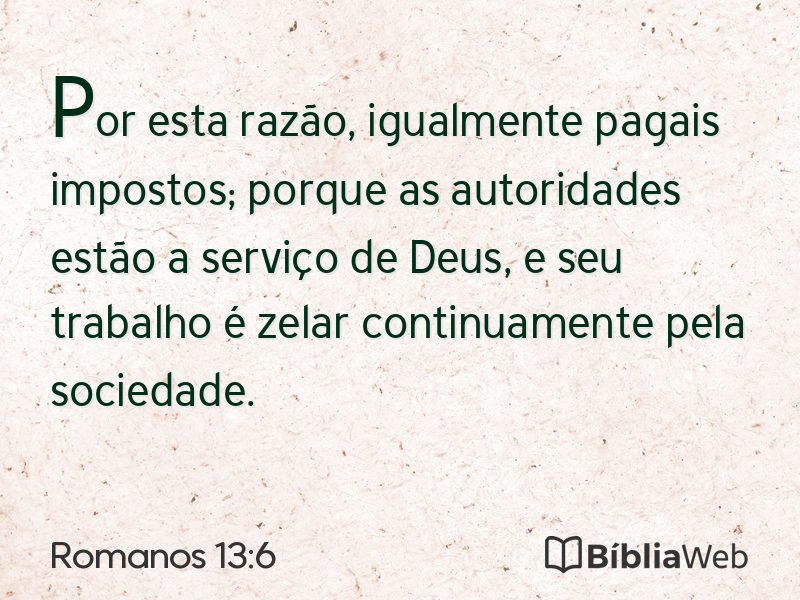 Romanos 13:6 em imagem para compartilhar