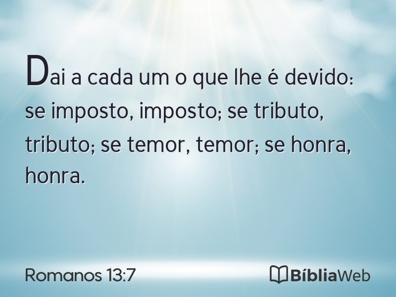 Romanos 13:7 em imagem para compartilhar