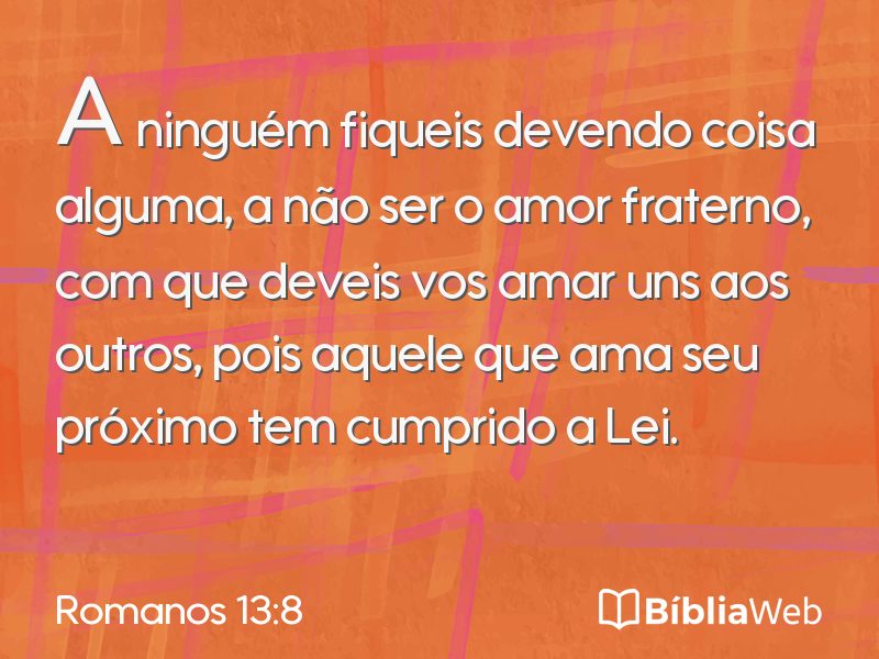 Romanos 13:8 em imagem para compartilhar