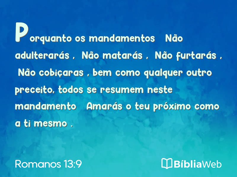Romanos 13:9 em imagem para compartilhar