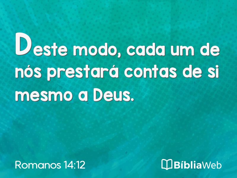 Romanos 14:12 em imagem para compartilhar