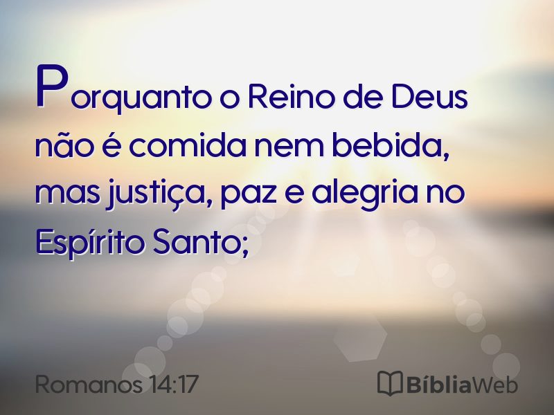 Romanos 14:17 em imagem para compartilhar
