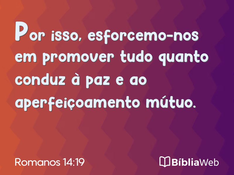 Romanos 14:19 em imagem para compartilhar