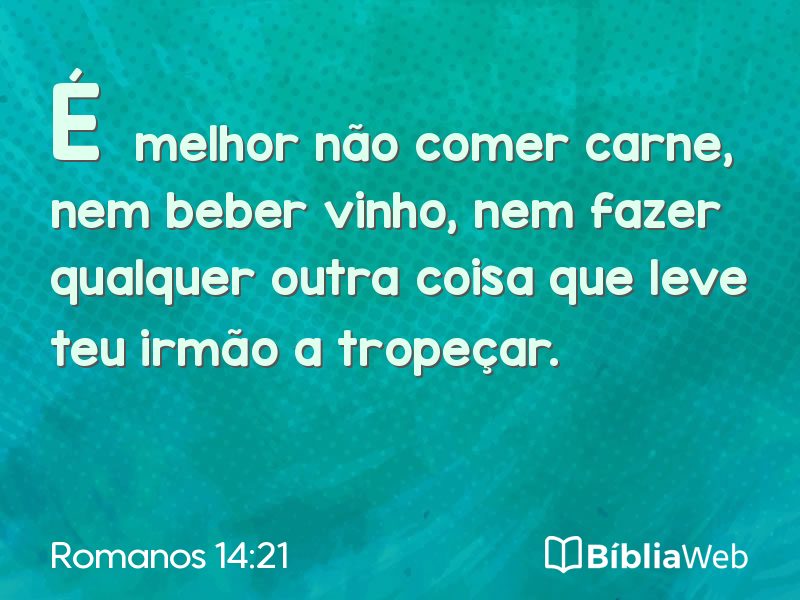 Romanos 14:21 em imagem para compartilhar