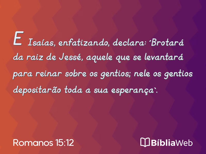 Romanos 15:12 em imagem para compartilhar