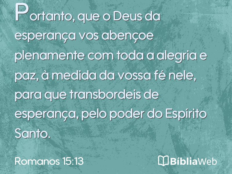 Romanos 15:13 em imagem para compartilhar