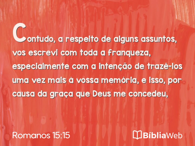 Romanos 15:15 em imagem para compartilhar