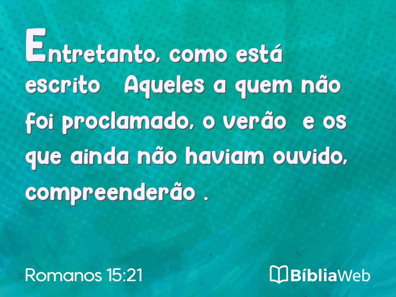 Romanos 15:21 em imagem para compartilhar
