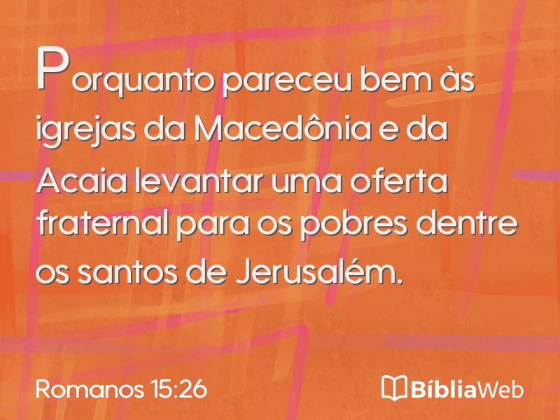 Romanos 15:26 em imagem para compartilhar
