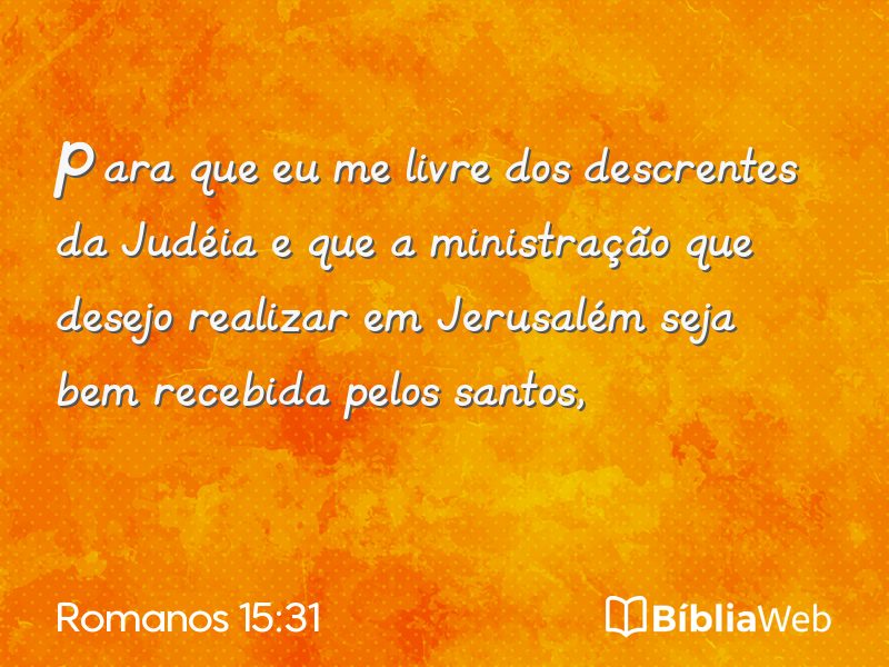 Romanos 15:31 em imagem para compartilhar
