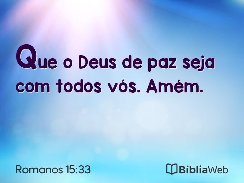 Romanos 15:33 em imagem para compartilhar